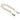Camas White Glass Garland With Lether Tassel 56'' - Beige