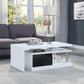 Buck II - Coffee Table - White & Black High Gloss Finish