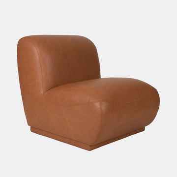 Armless Accent Chair - Brown