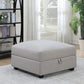 Cambria - Square Upholstered Storage Ottoman - Gray