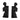 11" Resin Greek Godess (Set of 2) - Black