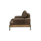 Silchester - Chair - Oak & Distress Chocolate Top Grain Leather