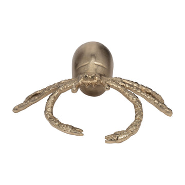 Metal 10" Sand Crab - Champagne