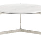 Barmas - Coffee Table - White / Silver