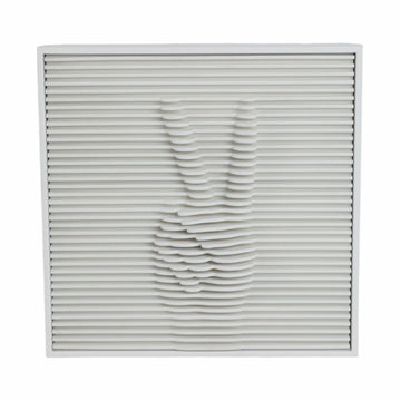 12" Ocala Peace Dimensional Wall Decor - Pearl Silver