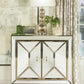 Lupin - 2-Door Mirrored Storage Accent Cabinet - Champagne