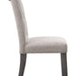 Yabeina - Side Chair (Set of 2) - Beige Linen & Gray Finish