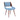Panda - Upholstered Dining Chair - Walnut / Light Blue