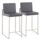 Fuji - High Back Upholstered Counter Stool Set