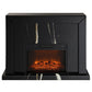 Drisana - Fireplace - Black Mirrored Finish