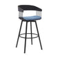 Athena - Swivel Black Metal Stool