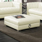 Chaviano - Square Upholstered Ottoman - Pearl White