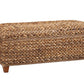 Laughton - Hand-Woven Banana Leaf Storage Trunk - Amber