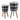 Polyresin Diamond Planter With Wood Legs 10 / 12" (Set of 2) - Black