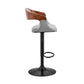 Benson - Adjustable Bar Stool - Walnut Wood