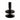 Vintage Glass Taper Candle Holder 5" - Black