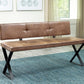 Abbott - Leatherette Upholstered Dining Bench - Antique Brown