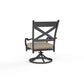 Monterey - Swivel Dining Chair, With Self Welt - Linen Stone / Black