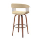 Topanga - Swivel Walnut Wood Stool