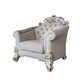 Vendom II - Chair - Two Tone Ivory Fabric & Antique Pearl Finish