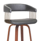 Topanga - Swivel Walnut Wood Stool