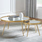 Kaelyn - 2 Piece Round Mirror Top Nesting Coffee Table