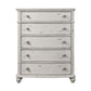 Jaqueline - Chest - Light Gray Linen & Antique White Finish