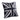 Pillow with Union Jack design on a white background
