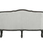 Samael - Loveseat - Gray Linen & Dark Brown Finish