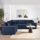 Atlantic - 5 Piece Upholstered Modular Sectional Sofa - Blue