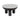 Chunky Leg Coffee Table Marble Top 33" - White / Black