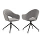 Pria - Swivel Upholstered Dining Chair (Set of 2) - Gray / Black