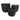 11" / 14" / 18" Ribbed Resin Planters (Set of 3) - Black