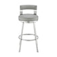 Flynn - Swivel Bar Stool -  Brushed Steel