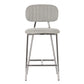 Ariana - Counter Stool With Silver Legs (Set of 2) - Grey