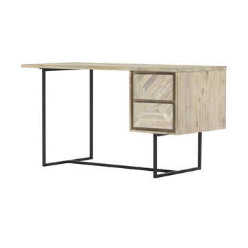 Peridot - 2 Drawer Desk - Natural Acacia