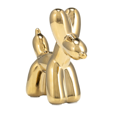 7" Balloon Dog Animal - Gold