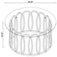 Monett - Round Glass Top Coffee Table - Chocolate Chrome
