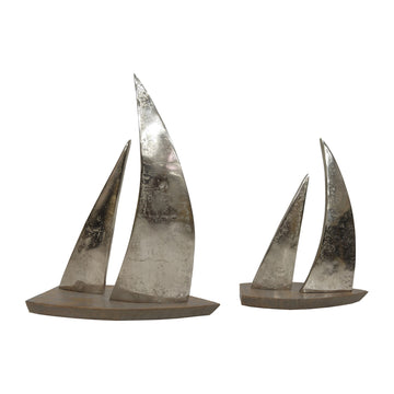 9" / 12" Moelyn Saliboats (Set of 2) - Silver