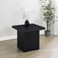 Max - Square Engineered Laminate End Side Table - Black