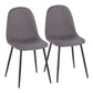 Pebble - Chair - Black Steel (Set of 2)