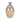 Glass 19" Bulbous Vase - Champagne