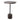 21" x 15" Petrified Wood Accent Table - Black / Tan