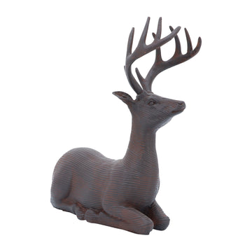 Laying Reindeer Deco - Brown