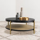 Arini - Round Coffee Table With Storage Shelf