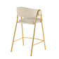 Lara - Counter Stool (Set of 2) - Golden / Cream