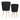 Ridged Planter With Wood Legs 10 / 12" (Set of 2) - Black