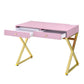 Coleen - Desk - Pink & Gold Finish