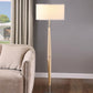 Flanary - Drum Shade Tapered Floor Lamp - Natural