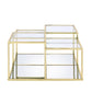 Uchenna - Coffee Table - Clear Glass & Gold Finish